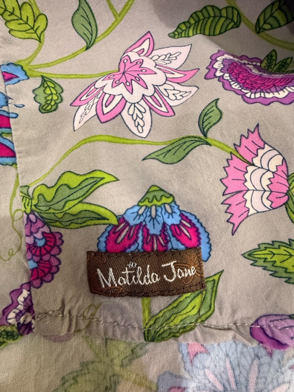 Matilda Jane Thinking Out Loud Floral Blouse Size Large - Picture 6 of 11